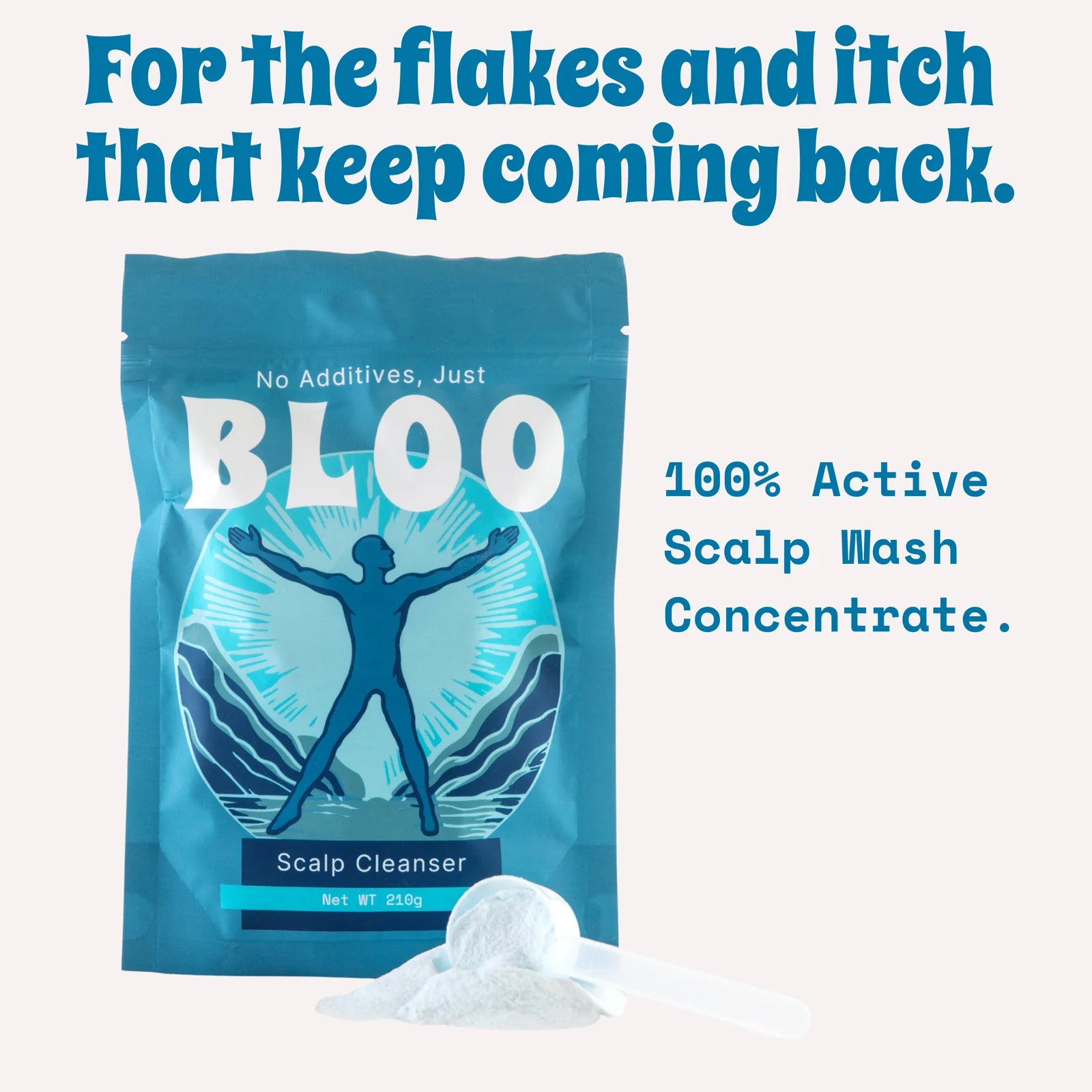 BLOO powder scalp wash pouch and scoop